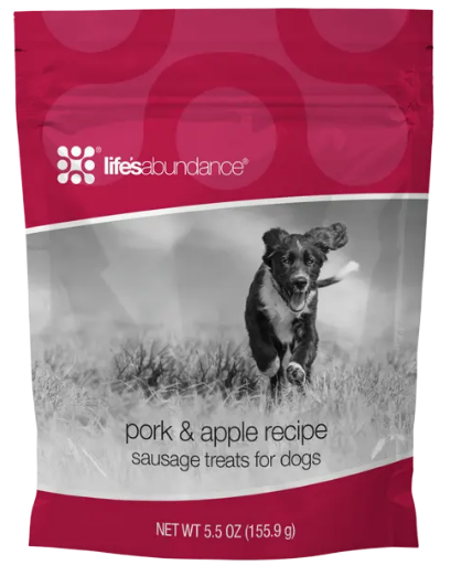 Real Pork and Apple recipe - sausage - dog treat - Legacy Pet Nutrition - TIOLI Moments