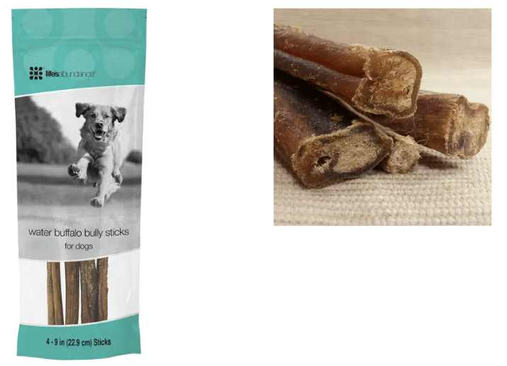 Wild Buffalo Bully Sticks - dog treats info size - Legacy Pet Nutrition - TIOLI Moments